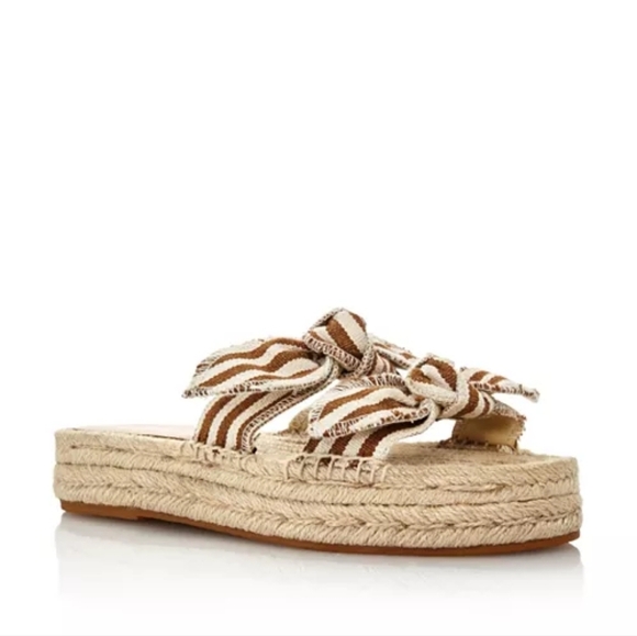 Loeffler Randall Shoes - Loeffler Randall Daisy Open-Toe Leather Espadrille Platform Slide Sandal 11M